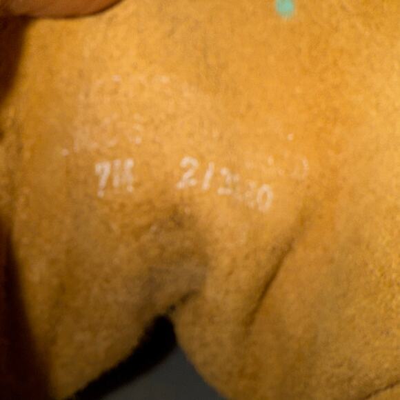 L.L. Bean Womens Duck Boots Tan Blue Leather Waterproof Snow Ankle Boots Size 7M - Picture 10 of 14